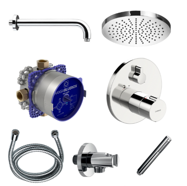 Hansa Vantis sturtusett - Króm kringlótt